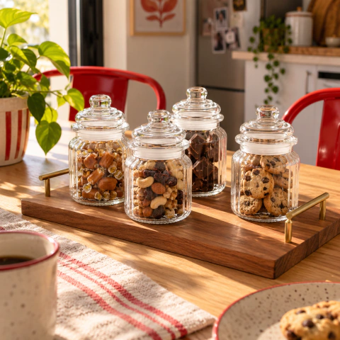 10 Carameleras Con Tapa De Vidrio