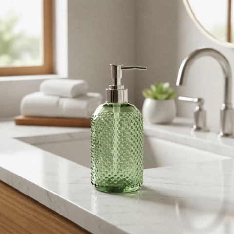 Dispenser Jabón Vidrio Colores 400 ml - tienda online