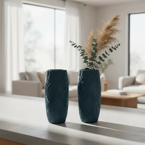 Florero Nordico Wave Moderno Minimalista Deco Set X3 - Moderno Bazar