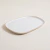 Plato Playo Cerámica Zarzis Blanco 29X21 cm