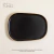 Plato Playo Cerámica Zarzis Negro 29X21 cm en internet