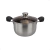 Cacerola Acero 24 cm Inoxidable C/ Tapa Vidrio Olla 4,2 lts