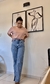 Calça Wide Leg Glam com aplicações na internet
