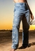 Calça Feminina Reta Bordado Floral - comprar online