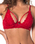 Conjunto Diamond sem Bojo com Aro Strass Fio Duplo Alças com Regulagem Vermelho - Art Sex Moda Íntima
