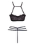 Conjunto Lock Cropped sem Bojo Cruzado Fio Dental Costa Nua Preto - comprar online