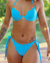 Biquíni Sereia Concha com Bojo Aro Inteiro Levanta Bum Bum de Amarrar Azul Turquesa - Art Sex Moda Íntima
