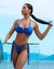 Biquíni Beach Decote V com Bojo Calcinha de Amarrar Fio Duplo Azul Royal