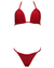 Biquíni Marquinha Cortininha com Bojo Calcinha Fio Duplo Vermelho - Art Sex Moda Íntima