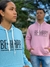 Imagem do Moletom Canguru com Capuz Unissex Be Happy - Rosa Bebê