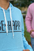 Moletom Canguru com Capuz Unisex Be Happy - Azul Claro na internet