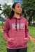 Moletom Canguru com Capuz Unissex Be Happy Vinho Marsala