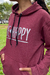 Moletom Canguru com Capuz Unissex Be Happy Vinho Marsala na internet
