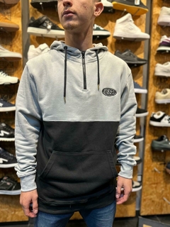 BUZO 1/2 CIERRE MIXED BP (GRIS/NEGRO) - comprar online