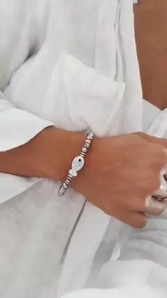Pulsera Pez Cristal Plateado en internet