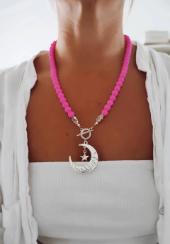 Collar luna Fucsia