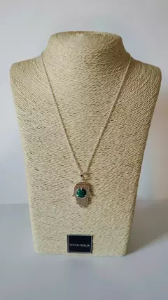 Collar Hamsa Malaquita - comprar online