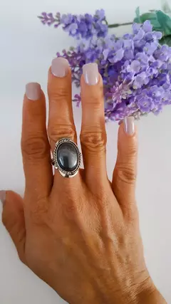 Anillo alpaca Hematita