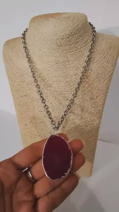 Collar Ágata Fucsia