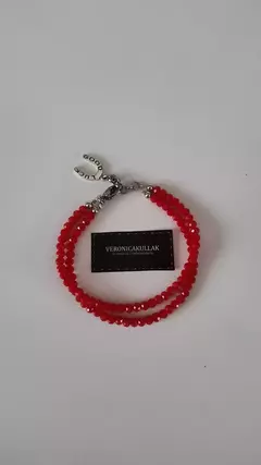 Pulsera doble roja
