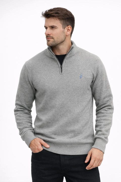 SWEATER MEDIO CIERRE chenille interior soft CEDRO - Wellington Polo Club 