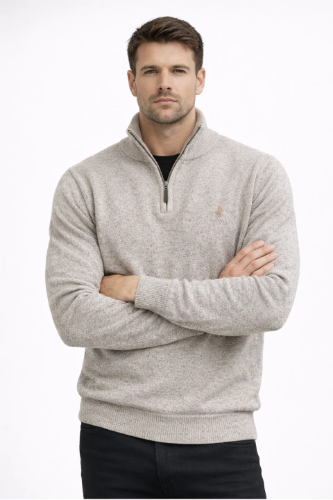 SWEATER MEDIO CIERRE chenille interior soft CEDRO en internet