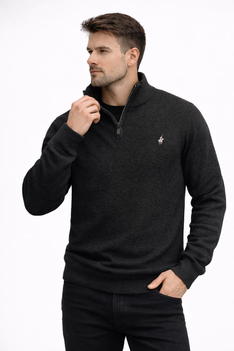 SWEATER MEDIO CIERRE chenille interior soft CEDRO - tienda online