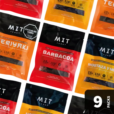 9 PACK MIX TERIYAKI / SPICY BBQ / HONEY MUSTARD - MIT JERKY - comprar online