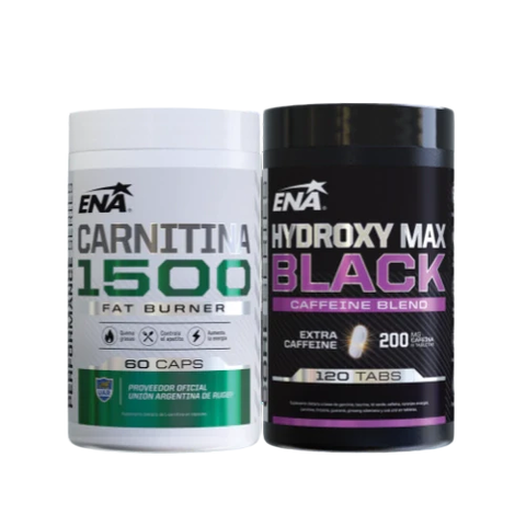 COMBO QUEMADOR: HYDROXY MAX BLACK + CARNITINA - ENA SPORT - comprar online