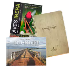 COMBO CORRIENTES - Cuaderno del Viajero, De Agua, Cielo y Tierra (Postales de Iberá) y Aves Iberá - comprar online