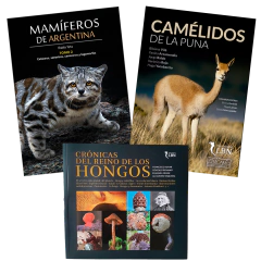 COMBO PRE-VENTA: Mamíferos de Argentina tomo II + Camélidos de la Puna + Crónicas del Reino de los Hongos (Envíos a partir del 10/6) POR TRANSFERENCIA - buy online