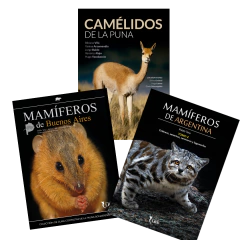 COMBO PRE-VENTA: Mamíferos de Argentina tomo II + Camélidos de la Puna + Mamíferos de Buenos Aires (Envíos a partir del 10/6) POR TRANSFERENCIA - buy online