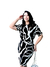 Vestido Telma Preto com Branco - loja online