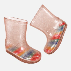 Galocha Cantarola Flat Glitter Cano Médio na internet