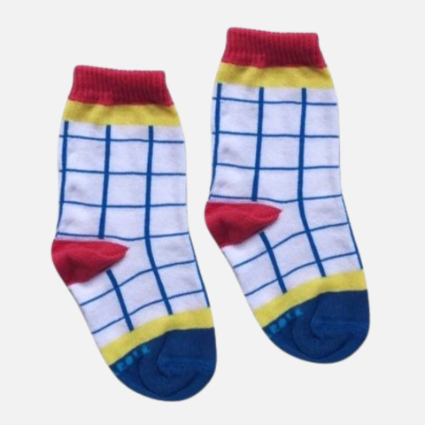 Soquete Quadriculada Azul