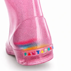 Galocha Cantarola Flat Glitter Cano Médio - CANTAROLA MEIAS COLORIDAS E DIVERTIDAS