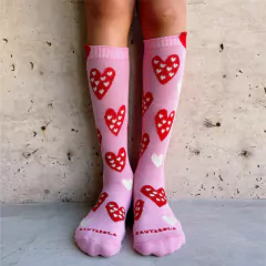 Meia Coração Rosa - comprar online