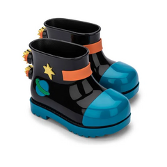 Mini Melissa Rain Boot + Fábula BB - Azul/Preto