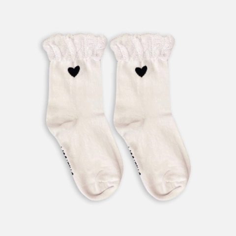 Soquete Babadinho Fru Fru Branca - comprar online