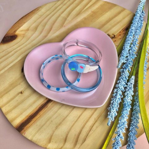 Kit 3 Pulseiras em Acrílico (modelos diferentes) - comprar online