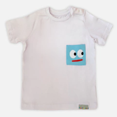 Camiseta infantil CURIOSO branca - comprar online