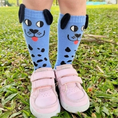 Meia Dog Azul (orelhinhas com aplique) - comprar online