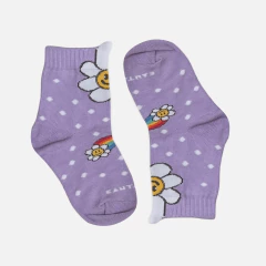 Soquete Margarida com Arco-Íris - CANTAROLA MEIAS INFANTIS COLORIDAS