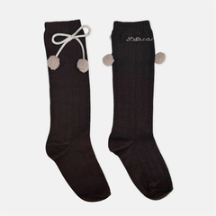 Meia Lov.It Laço Pompom Preta by Cantarola - comprar online