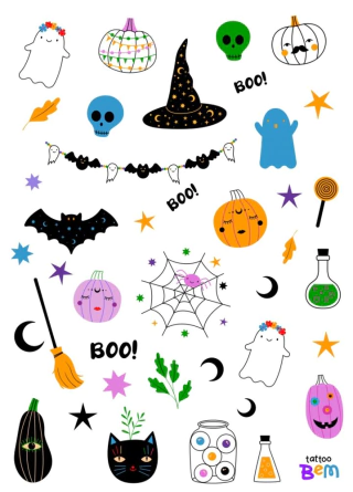 Tatuagem Temporária Halloween