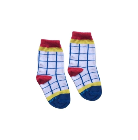 Soquete Quadriculada Azul