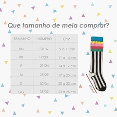 Meia Arco Íris Preta
