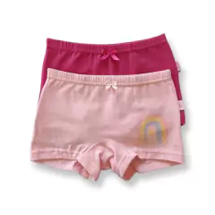 Kit com 2 calcinhas Rosa/Arco Íris