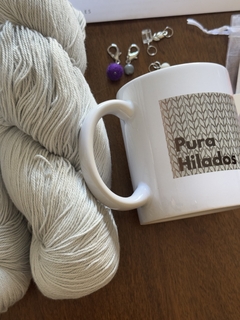Kit de tejido - Chal Rambla color plata - comprar online
