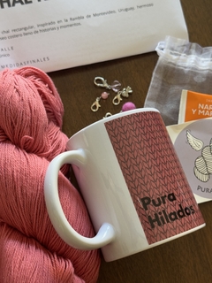 Kit de tejido - Chal Rambla color frambuesa - comprar online